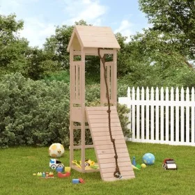 Playhouse with climbing wall solid pine wood by vidaXL, Swings and play structures - Ref: Foro24-3155810, Price: 157,06 €, Di...
