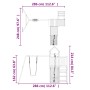 Spielplatz im Freien aus massivem Zirbenholz von vidaXL, Schaukeln und Spielgeräte - Ref: Foro24-3155834, Preis: 272,32 €, Ra...
