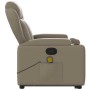 Sillón reclinable masaje pie cuero artificial color capuchino