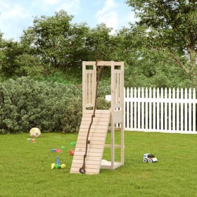 Spielhaus mit Kletterwand aus massivem Kiefernholz von vidaXL, Schaukeln und Spielgeräte - Ref: Foro24-3155945, Preis: 105,74...