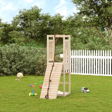 Spielhaus mit Kletterwand aus massivem Kiefernholz von vidaXL, Schaukeln und Spielgeräte - Ref: Foro24-3155945, Preis: 105,74...