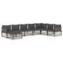 Gartenmöbel-Set 8-teilig und anthrazitfarbene PE-Rattan-Kissen von vidaXL, Outdoor-Sofas - Ref: Foro24-3186791, Preis: 625,84...