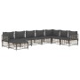 Gartenmöbel-Set 8-teilig und anthrazitfarbene PE-Rattan-Kissen von vidaXL, Outdoor-Sofas - Ref: Foro24-3186791, Preis: 625,84...