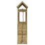 Spielhaus mit Kletterwand aus mit Zirbenholz imprägniertem Holz von vidaXL, Schaukeln und Spielgeräte - Ref: Foro24-3155869, ...
