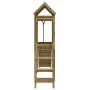 Spielhaus mit Kletterwand aus mit Zirbenholz imprägniertem Holz von vidaXL, Schaukeln und Spielgeräte - Ref: Foro24-3155869, ...