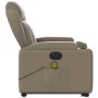 Sillón reclinable de masaje eléctrico cuero sintético capuchino