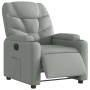Sillón reclinable eléctrico tela gris claro