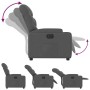 Sillón reclinable eléctrico de tela gris oscuro