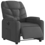 Sillón reclinable eléctrico de tela negro