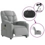 Sillón reclinable de masaje eléctrico tela gris claro