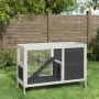 Solid gray pine wood hutch 103x44x69.5 cm by vidaXL, Cages and habitats for small animals - Ref: Foro24-172297, Price: 114,41...