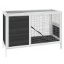 Solid gray pine wood hutch 103x44x69.5 cm by vidaXL, Cages and habitats for small animals - Ref: Foro24-172297, Price: 114,41...