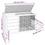 Massiver Stall aus grauem Kiefernholz, 103 x 44 x 69,5 cm von vidaXL, Käfige und Lebensräume für Kleintiere - Ref: Foro24-172...
