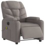 Sillón reclinable de masaje eléctrico tela gris taupe