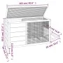 Conejera de madera maciza de pino mocha 103x44x69,5 cm de vidaXL, Jaulas y habitáculos para animales pequeños - Ref: Foro24-1...