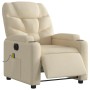 Sillón reclinable de masaje eléctrico tela color crema