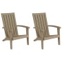 Adirondack Gartenstühle 2 Stück hellbraunes Polypropylen von vidaXL, Gartenstühle - Ref: Foro24-364168, Preis: 233,29 €, Raba...