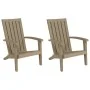 Sillas de jardín Adirondack 2 uds polipropileno marrón claro de vidaXL, Sillas de jardín - Ref: Foro24-364168, Precio: 229,68...