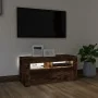 TV-Möbel mit LED-Leuchten aus geräucherter Eiche 90x35x40 cm von vidaXL, TV-Möbel - Ref: Foro24-822721, Preis: 52,79 €, Rabat...