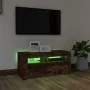 TV-Möbel mit LED-Leuchten aus geräucherter Eiche 90x35x40 cm von vidaXL, TV-Möbel - Ref: Foro24-822721, Preis: 52,79 €, Rabat...