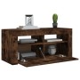 Mueble de TV con luces LED roble ahumado 90x35x40 cm de vidaXL, Muebles TV - Ref: Foro24-822721, Precio: 53,45 €, Descuento: %