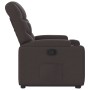 Sillón reclinable elevable tela marrón oscuro