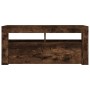 Mueble de TV con luces LED roble ahumado 90x35x40 cm de vidaXL, Muebles TV - Ref: Foro24-822721, Precio: 53,45 €, Descuento: %