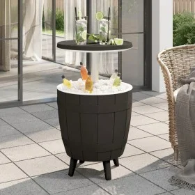 3 in 1 Kühlschrank aus schwarzem Polypropylen von vidaXL, Gartentische - Ref: Foro24-364159, Preis: 149,02 €, Rabatt: %