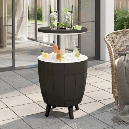 3-in-1 black polypropylene cooler table by vidaXL, Garden tables - Ref: Foro24-364159, Price: 149,02 €, Discount: %