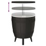 3 in 1 Kühlschrank aus schwarzem Polypropylen von vidaXL, Gartentische - Ref: Foro24-364159, Preis: 151,79 €, Rabatt: %