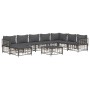 Gartenmöbel-Set 9-teilig und anthrazitfarbene PE-Rattan-Kissen von vidaXL, Outdoor-Sofas - Ref: Foro24-3186793, Preis: 752,03...