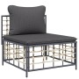Gartenmöbel-Set 8-teilig und anthrazitfarbene PE-Rattan-Kissen von vidaXL, Outdoor-Sofas - Ref: Foro24-3186795, Preis: 640,30...