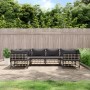 Gartenmöbel-Set 6-teilig anthrazitfarbene Kissen PE-Rattan von vidaXL, Outdoor-Sofas - Ref: Foro24-3186797, Preis: 506,89 €, ...