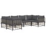 Gartenmöbel-Set 6-teilig anthrazitfarbene Kissen PE-Rattan von vidaXL, Outdoor-Sofas - Ref: Foro24-3186797, Preis: 506,89 €, ...