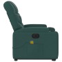 Sillón masaje eléctrico reclinable elevable tela verde oscuro
