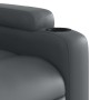Sillón reclinable eléctrico de cuero sintético gris