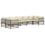Gartenmöbel-Set 7-teilig und anthrazitgraue PE-Rattankissen von vidaXL, Outdoor-Sofas - Ref: Foro24-3186800, Preis: 607,88 €,...