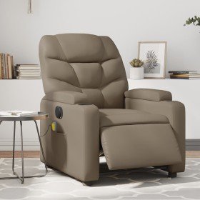 Sillón reclinable de masaje eléctrico cuero sintético capuchino en Sillones | Comprar online en Foro24