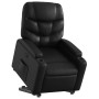 Sillón reclinable elevable cuero artificial negro