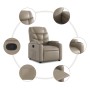 Sillón reclinable elevable cuero artificial color capuchino