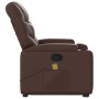 Sillón reclinable de masaje de pie de cuero sintético marrón