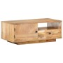 Mesa de centro de madera maciza de mango 90x50x35 cm