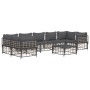 Gartenmöbel-Set 8-teilig und anthrazitfarbene PE-Rattan-Kissen von vidaXL, Outdoor-Sofas - Ref: Foro24-3186803, Preis: 665,75...