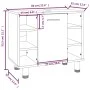 Badezimmerschrank aus braunem Eichensperrholz, 60 x 32 x 53,5 cm von vidaXL, Badezimmermöbel - Ref: Foro24-826374, Preis: 45,...