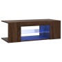 TV cabinet with LED lights brown oak color 90x39x30 cm by vidaXL, TV Furniture - Ref: Foro24-822667, Price: 47,06 €, Discount: %