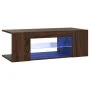 TV-Schrank mit LED-Leuchten, Farbe Eiche braun, 90 x 39 x 30 cm von vidaXL, TV-Möbel - Ref: Foro24-822667, Preis: 46,42 €, Ra...