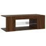Mueble de TV con luces LED color roble marrón 90x39x30 cm de vidaXL, Muebles TV - Ref: Foro24-822667, Precio: 46,46 €, Descue...