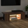 TV cabinet with LED lights brown oak color 90x39x30 cm by vidaXL, TV Furniture - Ref: Foro24-822667, Price: 47,06 €, Discount: %