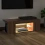 TV-Schrank mit LED-Leuchten, Farbe Eiche braun, 90 x 39 x 30 cm von vidaXL, TV-Möbel - Ref: Foro24-822667, Preis: 46,42 €, Ra...