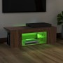 TV cabinet with LED lights brown oak color 90x39x30 cm by vidaXL, TV Furniture - Ref: Foro24-822667, Price: 47,06 €, Discount: %